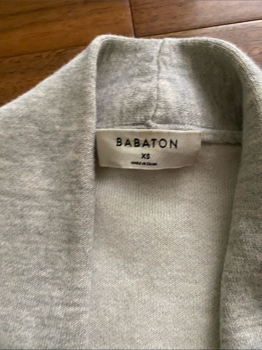 Babaton Light Gray Long Open-Front Knit Robe - Picture 2 of 2